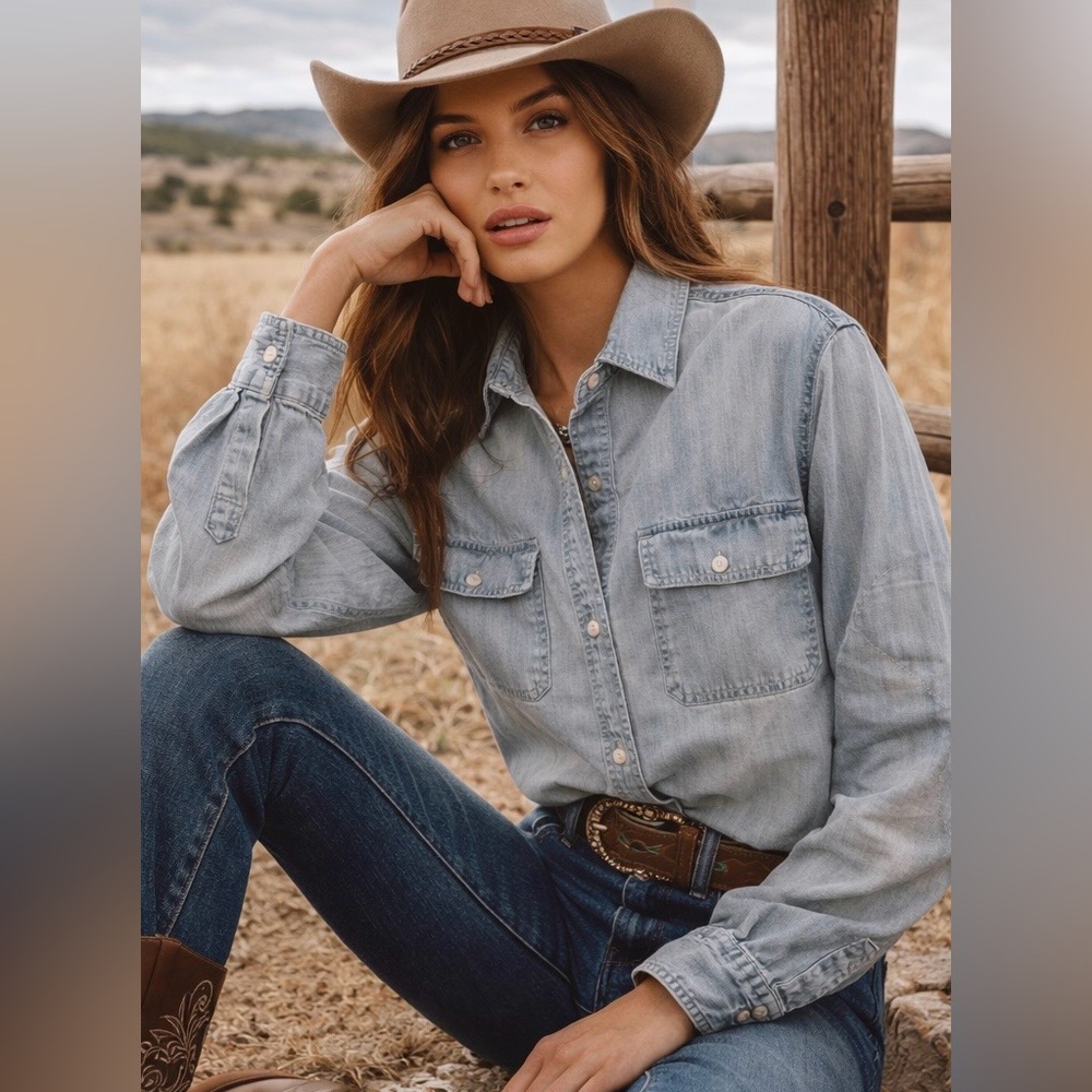 Treasure & Bond Light Blue Button Down Shirt